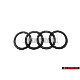 Audi Originale Anelli Fronte Logo Emblema Simbolo Nero - 80A853605C T94