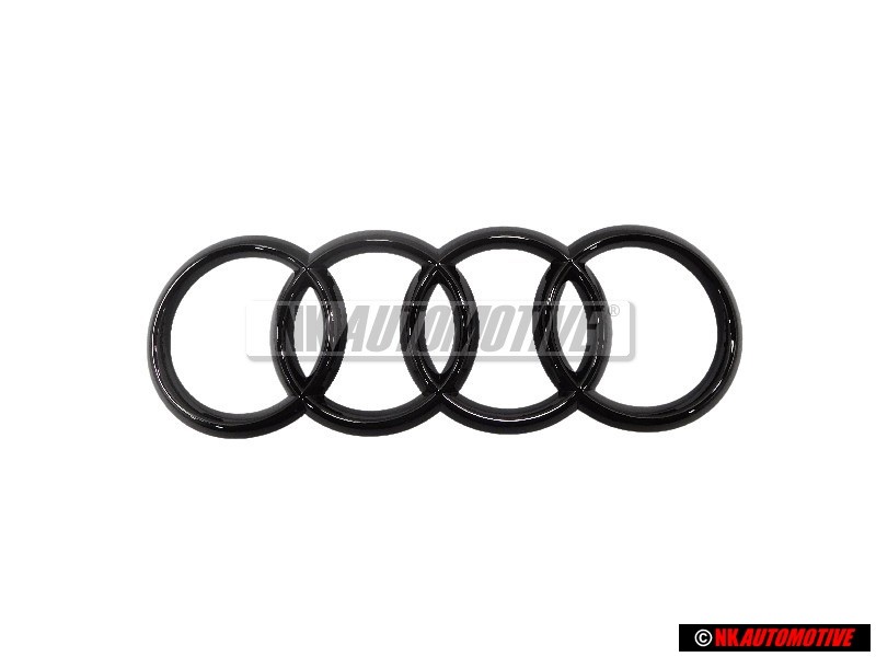 Audi Originale Anelli Fronte Logo Emblema Simbolo Nero - 80A853605C T94