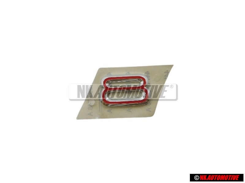 Audi Originale Posteriore Logo Emblema Scritta Cromo Rosso - 441853746A Y3H