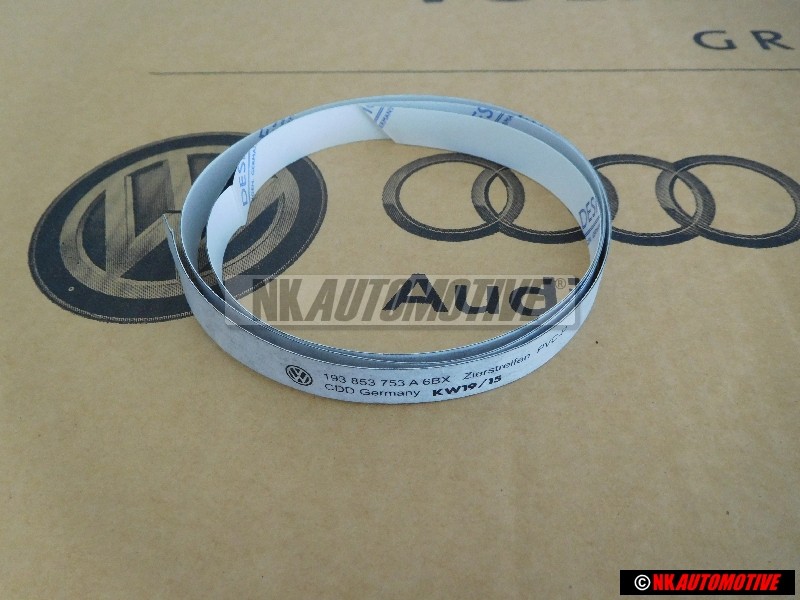 VW Originale Striscie Ornamentali Per Porta Nero Satinato - 193853753A 6BX