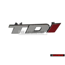 VW Originale TDI Fronte Logo Emblema Scritta Cromo Rosso - 2D0853679B EQW