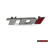VW Originale TDI Fronte Logo Emblema Scritta Cromo Rosso - 2D0853679B EQW