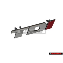 VW Originale TDI Fronte Logo Emblema Scritta Cromo Rosso - 2D0853679B EQW
