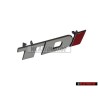 VW Originale TDI Fronte Logo Emblema Scritta Cromo Rosso - 2D0853679B EQW