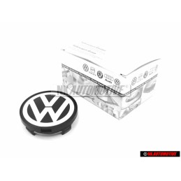 VW Originale Copriruota Colori Cromati/Nero - 7D0601165 BXF