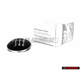 VW Originale 6-Velocità Pomelli Del Cambio Placca Emblema - 1K0711144A