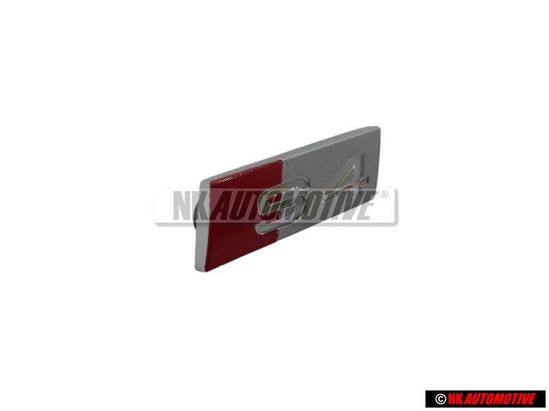 Audi Originale S4 Volante Placca Logo Emblema Simbolo Cromo Rosso - 8D0419685B