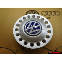 VW Originale Copriruota Argento Brillante/Blu/Bianco - 1C0601149D GTT