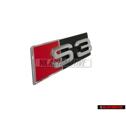Audi Originale S3 Fronte Logo Emblema Scritta Nero Cromo Rosso - 8L0853736A 2ZZ