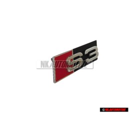 Audi Originale S3 Fronte Logo Emblema Scritta Nero Cromo Rosso - 8L0853736A 2ZZ