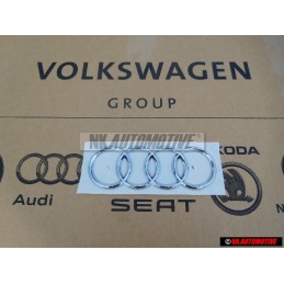 Audi Originale Anelli Posteriore Logo Emblema Simbolo Cromo - 8P7853742A 2ZZ