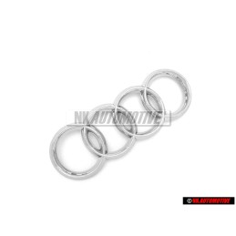 Audi Originale Anelli Fronte Logo Emblema Simbolo Cromo - 4E0853605A 2ZZ