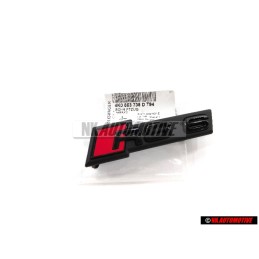 Audi Originale RS6 Fronte Logo Emblema Scritta Nero Rosso - 4K0853736D T94