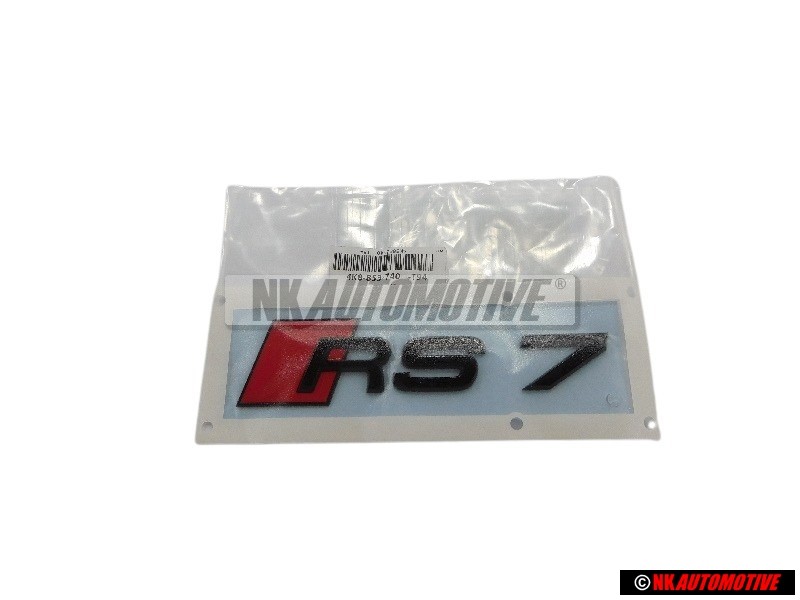 Audi Originale RS7 Posteriore Logo Emblema Scritta Nero Rosso - 4K8853740 T94