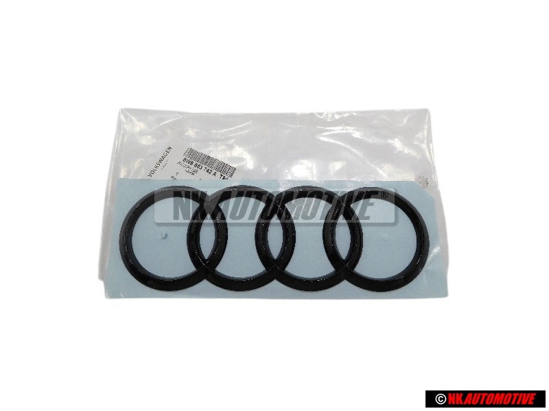 Audi Originale Anelli Posteriore Logo Emblema Simbolo Nero - 8W6853742A T94