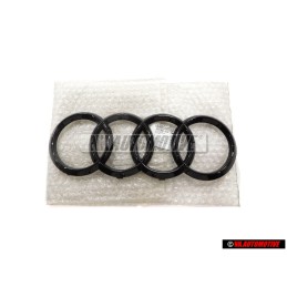 Audi Originale Anelli Fronte Logo Emblema Simbolo Nero - 4M0853605 T94