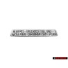 VW Originale Etichetta Unleaded Fuel Only - 251000258E