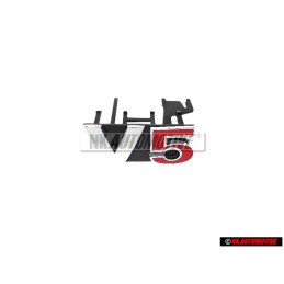 VW Originale V5 Fronte Logo Emblema Scritta Cromo Rosso - 1J6853679F