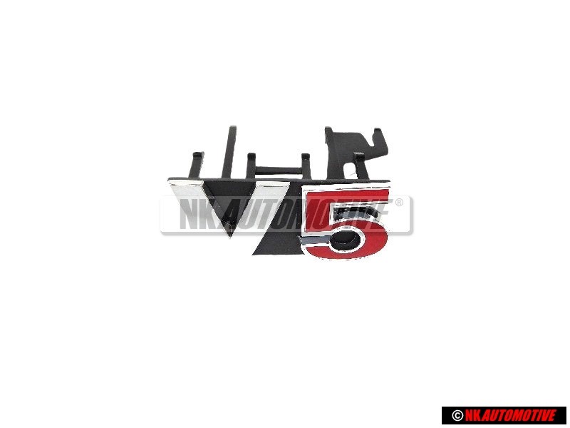 VW Originale V5 Fronte Logo Emblema Scritta Cromo Rosso - 1J6853679F