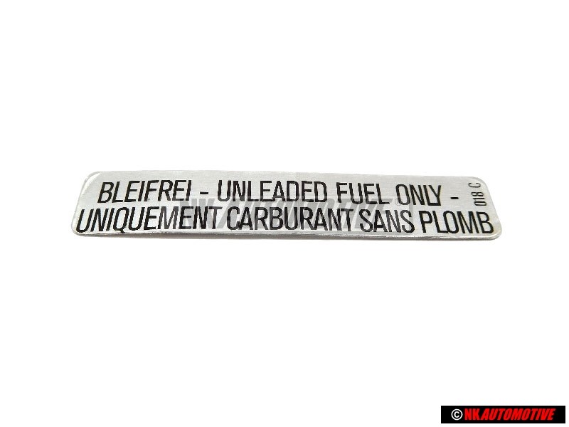 VW Originale Etichetta Unleaded Fuel Only - 211000258A