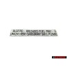 VW Originale Etichetta Unleaded Fuel Only - 175000258A