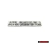 VW Originale Etichetta Unleaded Fuel Only - 175000258