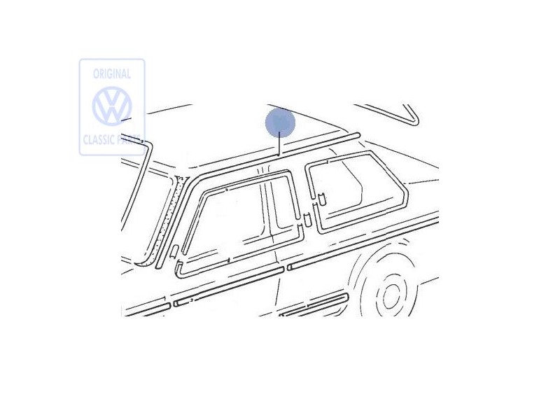 VW Originale Modanatura Per Tetto - 161853705