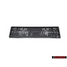 VW Originale Portatarga Per Targa Autoilluminata Nero - 000071801BC