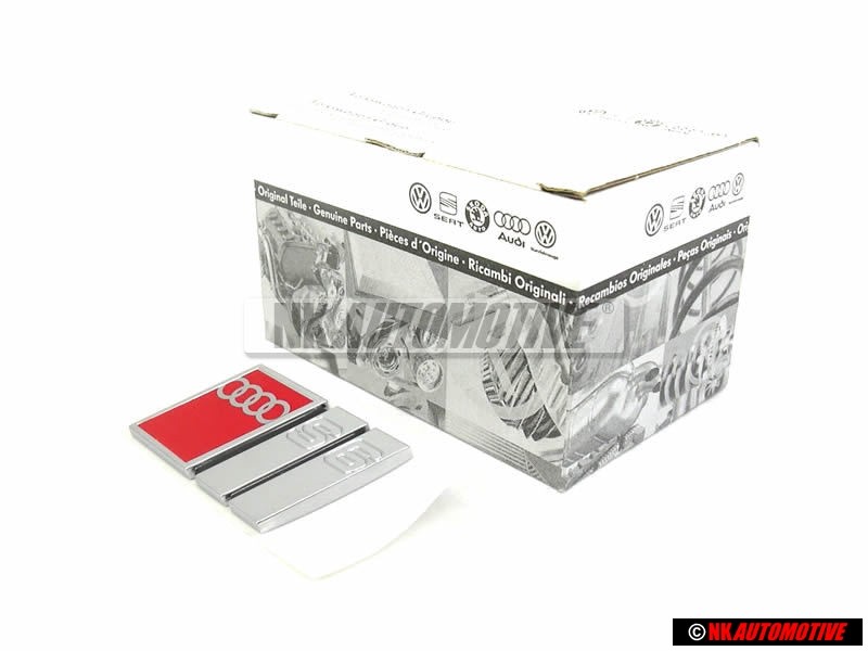 Audi Originale S6 Posteriore Logo Emblema Scritta Cromo Rosso - 4A9853735B 2ZZ