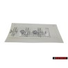 VW Originale V5 Posteriore Logo Emblema Scritta Cromo - 1J0853675D 739
