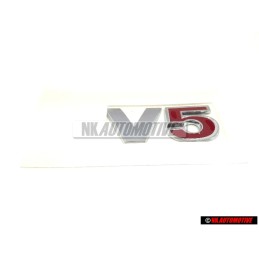 VW Originale V5 Posteriore Logo Emblema Scritta Cromo Rosso - 1J0853675ABGQF