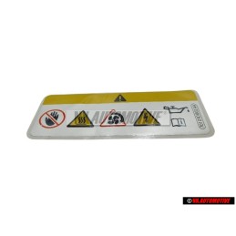 VW Originale Etichetta Con Riempim.Eccessiv.D'Olio - 701010002AA