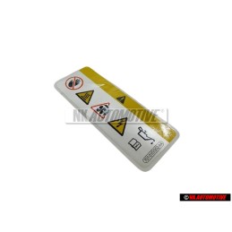 VW Originale Etichetta Con Riempim.Eccessiv.D'Olio - 701010002AA