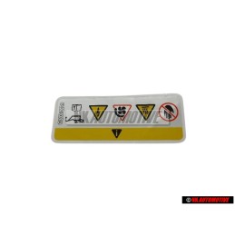 VW Originale Etichetta Con Riempim.Eccessiv.D'Olio - 701010002AA