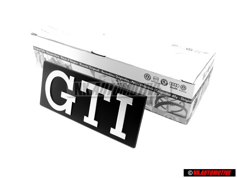 VW Originale GTI Fronte Logo Emblema Scritta Argento Spazzolato - 171853679 GX2