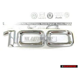 Audi Originale 100 Posteriore Logo Emblema Scritta Cromo - 4A9853741 2ZZ