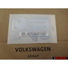 VW Originale Targh. Di Id. 'Cod. 