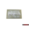 VW Originale Targh. Di Id. 'Cod. 