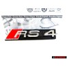 Audi Originale RS4 Fronte Logo Emblema Scritta Nero Cromo Rosso - 8D9853736A 2ZZ