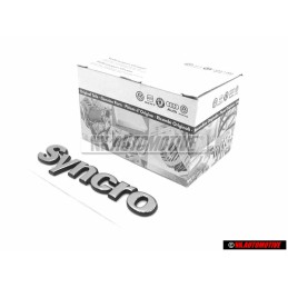 VW Originale SYNCRO Posteriore Logo Emblema Scritta Cromo - 7M0853675B Z10