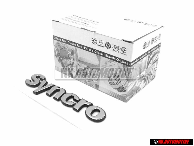 VW Originale SYNCRO Posteriore Logo Emblema Scritta Cromo - 7M0853675B Z10