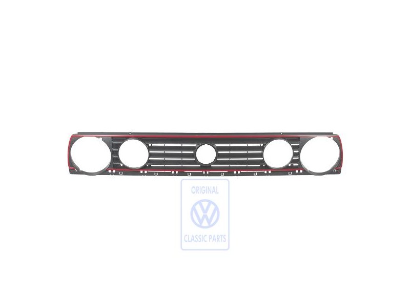 VW Originale Griglia Radiatore Nero Satinato/Rosso Tornado - 191853653K QN5