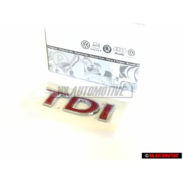 VW Originale TDI Posteriore Logo Emblema Scritta Rosso - 1J0853675ACGQF