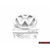 VW Originale Fronte Logo Emblema Simbolo Cromo - 5G0853601 2ZZ