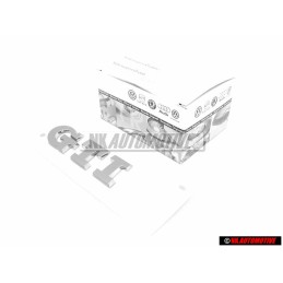 VW Originale GTI Posteriore Logo Emblema Scritta Cromo - 6C0853675C 2ZZ