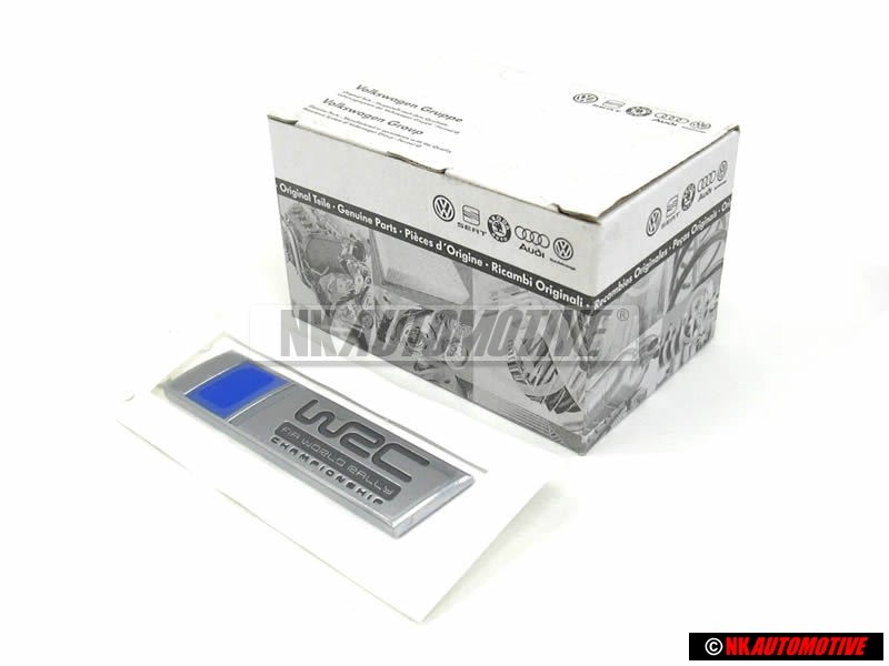 VW Originale FIA WRC Posteriore Logo Emblema Scritta Cromo Blu - 6R0853675R FM8