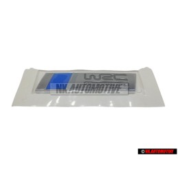 VW Originale FIA WRC Posteriore Logo Emblema Scritta Cromo Blu - 6R0853675R FM8