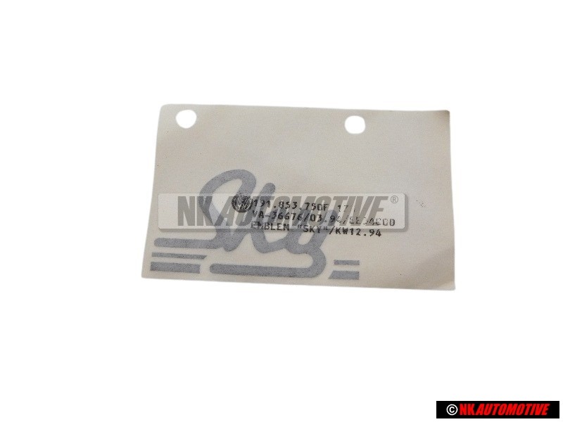 VW Originale Scritta Pellicola Grigio Metall. 