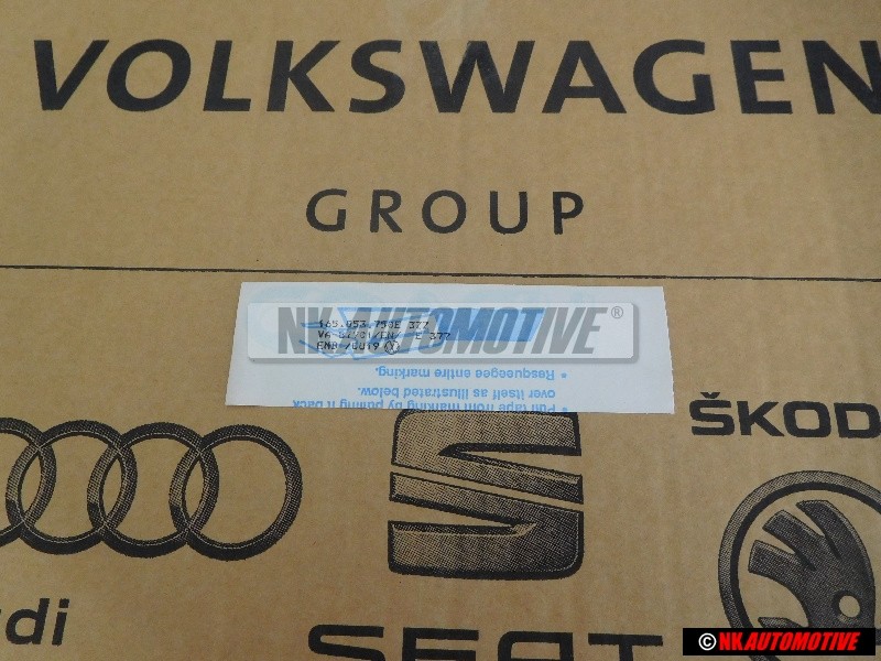 VW Originale Scritta Pellicola Argento Titanio Scuro - 165853750E 3ZZ