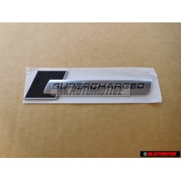 Audi Originale SUPERCHARGED Lato Logo Emblema Simbolo Nero Cromo - 4F0853601